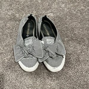 Striped Converse Sneakers with Bows